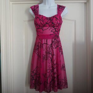 Speechless Hot Pink Crystals Sparkly Girly Flirty Party Dress Babydoll S
